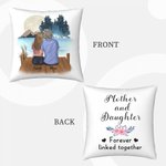 Personalized Mother and Daughter Forever Linked Together Pillow Cover Mother's Day Home Decoration Birthday Anniversary Gift for Mom