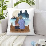 Personalized Mother and Daughter Forever Linked Together Pillow Cover Mother's Day Home Decoration Birthday Anniversary Gift for Mom