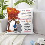Personalized Grandma Granddaughter Mom Daughter Maple Tree Throw Pillow Cover Home Decor Mother's Day Birthday Gift for Family