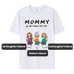 Personalisierte niedliche MOMMY Ich werde da sein für Sie T-shirt Geburtstag Muttertag Geschenk für Mama