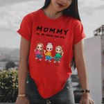 Personalisierte niedliche MOMMY Ich werde da sein für Sie T-shirt Geburtstag Muttertag Geschenk für Mama