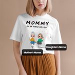 Personalisierte niedliche MOMMY Ich werde da sein für Sie T-shirt Geburtstag Muttertag Geschenk für Mama