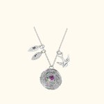 Personalized Bird Nest Family Necklace with Initials for Mom Grandma Gift