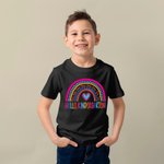 Personalisierte Hallo Kindergarten Regenbogen Jungen Mädchen T-Shirt Geschenk für Kinder