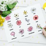 Personalized Happiness is Being a GAGA T-shirt with Watercolor Birth Flower Bouquet Vase Mother's Day Birthday Gift for Mom Grandma