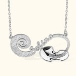 Personalized Violin Infinity Necklace with Name Gift for Her