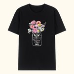 Personalized Happiness is Being a GAGA T-shirt with Watercolor Birth Flower Bouquet Vase Mother's Day Birthday Gift for Mom Grandma