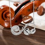 Personalized Violin Infinity Necklace with Name Gift for Her