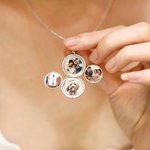 Médaillon de Photo Collier Personnalisé avec Photos et Constellation Cadeau d'Anniversaire pour Elle