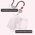 Personalised Apple Aromatherapy Lanyard ID Holder with Bead Teacher Gift