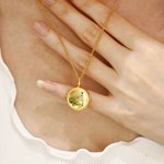 Médaillon de Photo Collier Personnalisé avec Photos et Constellation Cadeau d'Anniversaire pour Elle