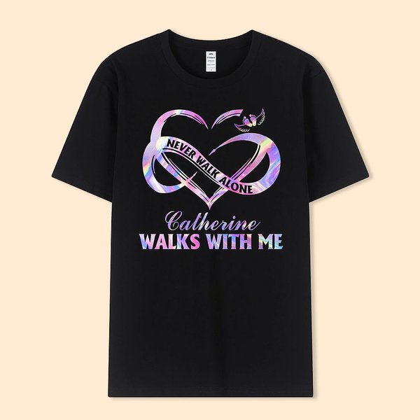 Memorial Heart T-shirt Walk With Me