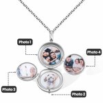 Médaillon de Photo Collier Personnalisé avec Photos et Constellation Cadeau d'Anniversaire pour Elle
