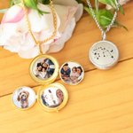 Médaillon de Photo Collier Personnalisé avec Photos et Constellation Cadeau d'Anniversaire pour Elle