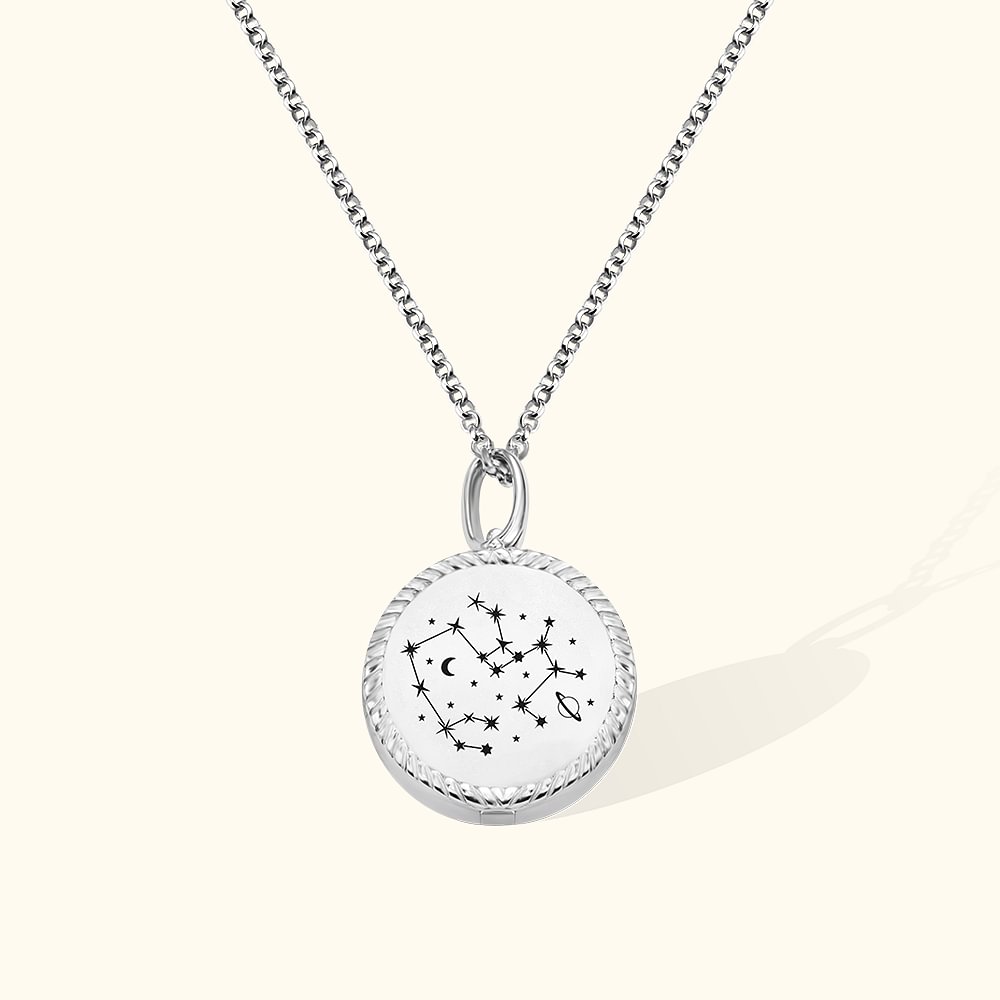 Médaillon de Photo Collier Personnalisé avec Photos et Constellation Cadeau d'Anniversaire pour Elle