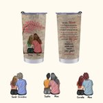 Personalized Mom and Daughter 20oz Food Grade Stainless Steel Tumbler with Name Mother's Day Birthday Gift for Mom Grandma