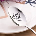 Personalisierte Laser-Gravur Nana Löffel mit Namen und Geburt Blume Geschenke für Großmutter