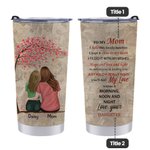 Personalized Mom and Daughter 20oz Food Grade Stainless Steel Tumbler with Name Mother's Day Birthday Gift for Mom Grandma