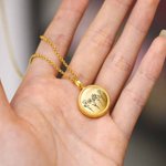 Personalized Photo Locket Necklace with Birth Month Flower Gifts for Her