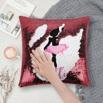 Cuscino personalizzato Ballerina Sequin con nome Regali per lei