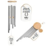 Personalised Rainbow Bridge Wind Chime with Name and Date Memorial Sympathy Pet Loss Gift for Pet Lovers