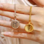 Personalized Photo Locket Necklace with Birth Month Flower Gifts for Her