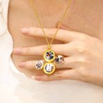 Personalized Photo Locket Necklace with Birth Month Flower Gifts for Her
