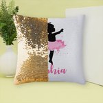 Cuscino personalizzato Ballerina Sequin con nome Regali per lei