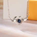 Personalised Wing Heart Photo Projection Memorial Necklace for Her