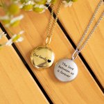 Personalized Photo Locket Necklace with Birth Month Flower Gifts for Her