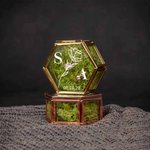 Personalized Hexagon Glass Ring Box with Text and Moss Decor Wedding Engagement Gift for Couple