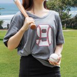 Gepersonaliseerd Honkbal Softbal Nummer Unisex T-shirt voor Vrouwen Mannen Jongens Meisjes