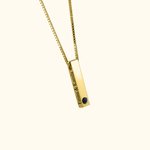 Collier Personnalisé avec Photo de Projection et Texte sur Pendentif Vertical Cadeau Anniversaire Marigae pour Femme Homme