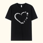 T-shirt personnalisé en forme de coeur avec nom pour femme Cadeau pour les amoureux du camping