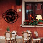 Personalisierte Edelstahl Name und Ort Metall Wandkunst Dekor