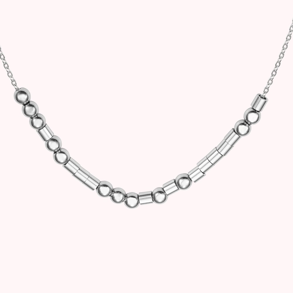 Collier à Personnaliser avec Code Morse Cadeau Drôle pour Femme