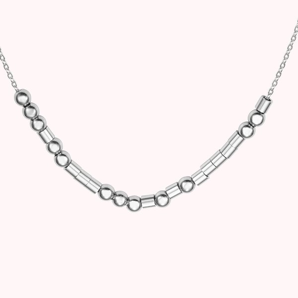 Collier à Personnaliser avec Code Morse Cadeau Drôle pour Femme