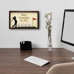 Personalised Best Grandpa by Par Wooden Golf Sign with Name Wall Decor Father's Day Birthday Gift for Men