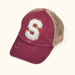 Personalisierte Monogramm Distressed Brief Patch Hut