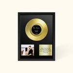 Personalized Vinyl Record Frame with Text and Photo Home Decoration Wedding Anniversary Memorial Gift for Couple
