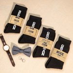 Personalized Label Groomsmen Socks for Wedding Day Bachelor Party Gift