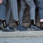 Personalized Label Groomsmen Socks for Wedding Day Bachelor Party Gift