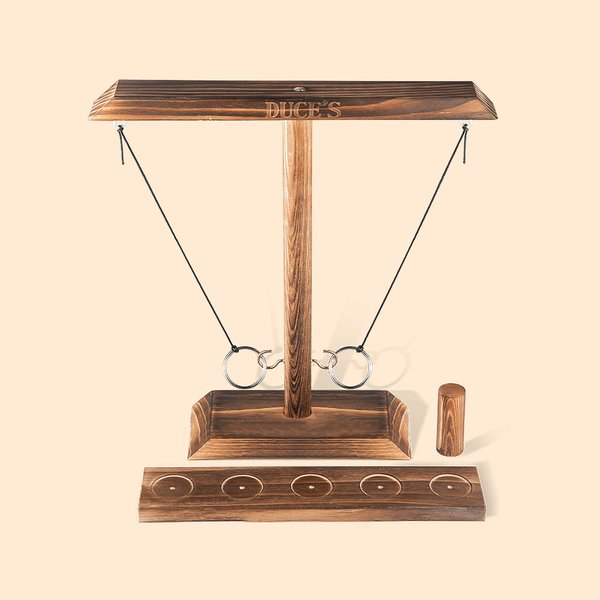 Personalized Wooden Hook and Ring Game Tabletop Game for Adults and Kids