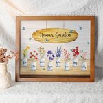 Arte personalizado de madera del jardín de la abuela con marco de fotos