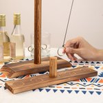 Personalized Wooden Hook and Ring Game Tabletop Game for Adults and Kids