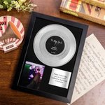 Personalized Vinyl Record Frame with Text and Photo Home Decoration Wedding Anniversary Memorial Gift for Couple