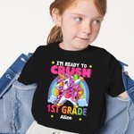 Personalisiertes I'm Ready to Crush Back to School Fantasy Einhorn T-Shirt