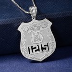 Collana personalizzata con ciondolo a forma del distintivo della polizia in acciaio inossidabile regalo per poliziotti
