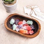 Personalized Pine Prayer Bowl Dough Bowl Cross Religious Gifts Comes with 24 Blessing Cards