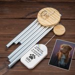 Personalised Rainbow Bridge Wind Chime with Name and Date Memorial Sympathy Pet Loss Gift for Pet Lovers